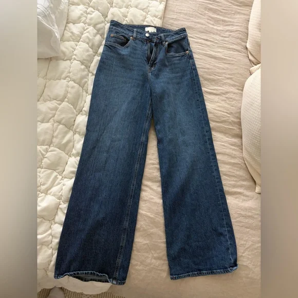 H&M Wide High Dark Wash Jeans - Picture 6 of 6